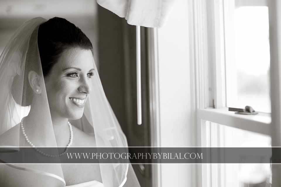 bridal portrait by window